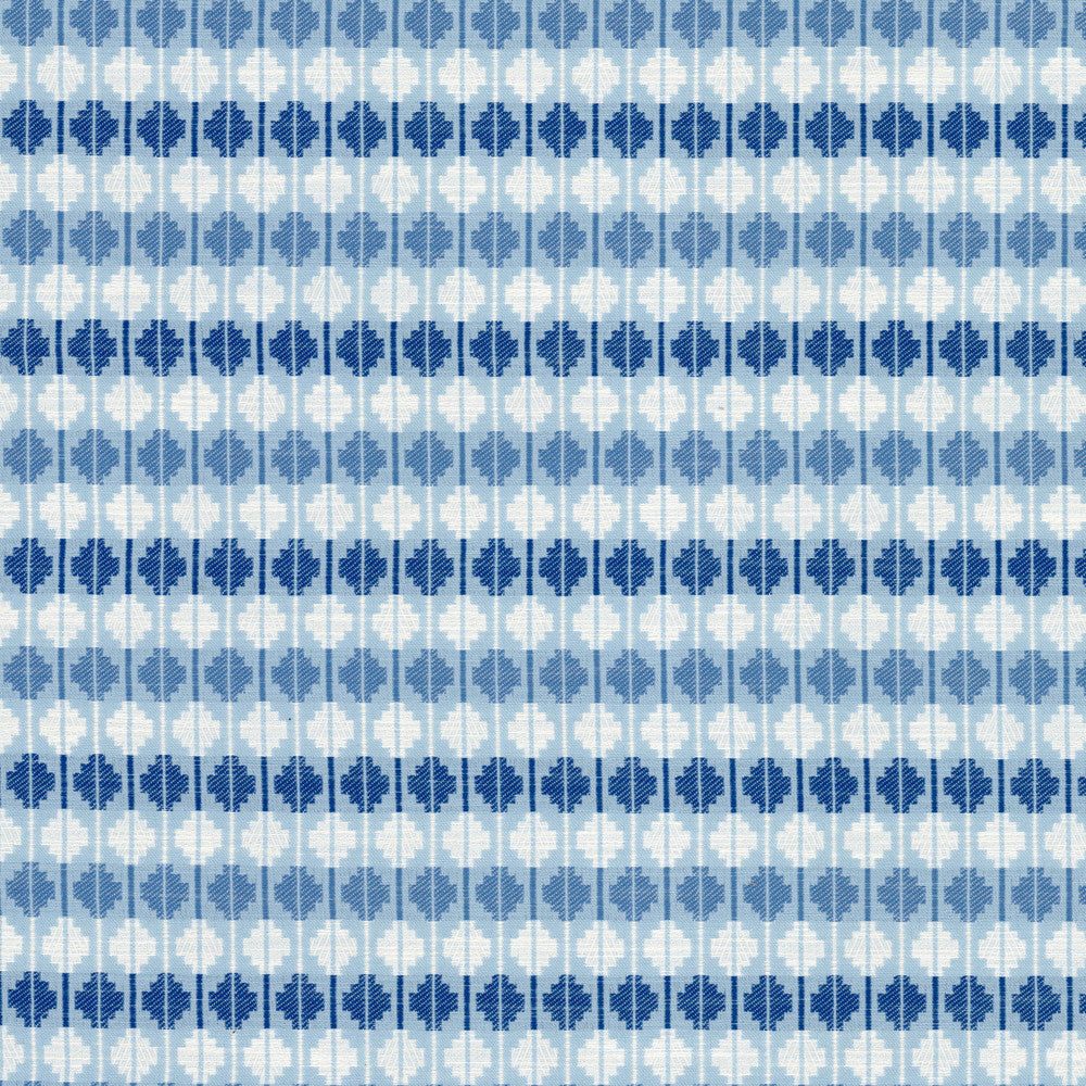Banbury 1 Blue/White by Stout Fabric Stout Fabric Banbury 1 Blue/WhiteFabric GREAT IMPRESSIONS BLUE/SPA 100%POL USA </p><p>Repeat: H: 2.375, V: 3.875 54 in - Fabric Carolina -