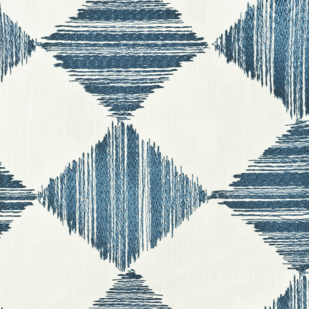 Banff 3 Blue/White by Aoc Fabric COMFORTABLE LIVING BREEZE/INDIGO 100%COT INDIA FLAME RETARDANT-U.F.A.C. CLASS 1 CATB 117-2013 WYZENBEEK 20 000 DOUBLE RUB WEAR TEST (HEAVY DUTY) Horizontal: 8.375 and Vertical: 7.625 50 in - Fabric Carolina -
