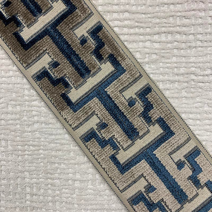 Banks Tape Battleship by Magnolia Trim - 31Poly/58Ray/11Lin China Horizontal: and Vertical: 3.5 - Fabric Carolina -