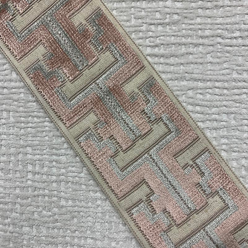 Banks Tape Blush by Magnolia Trim - 31Poly/58Ray/11Lin China Horizontal: and Vertical: 3.5 - Fabric Carolina -