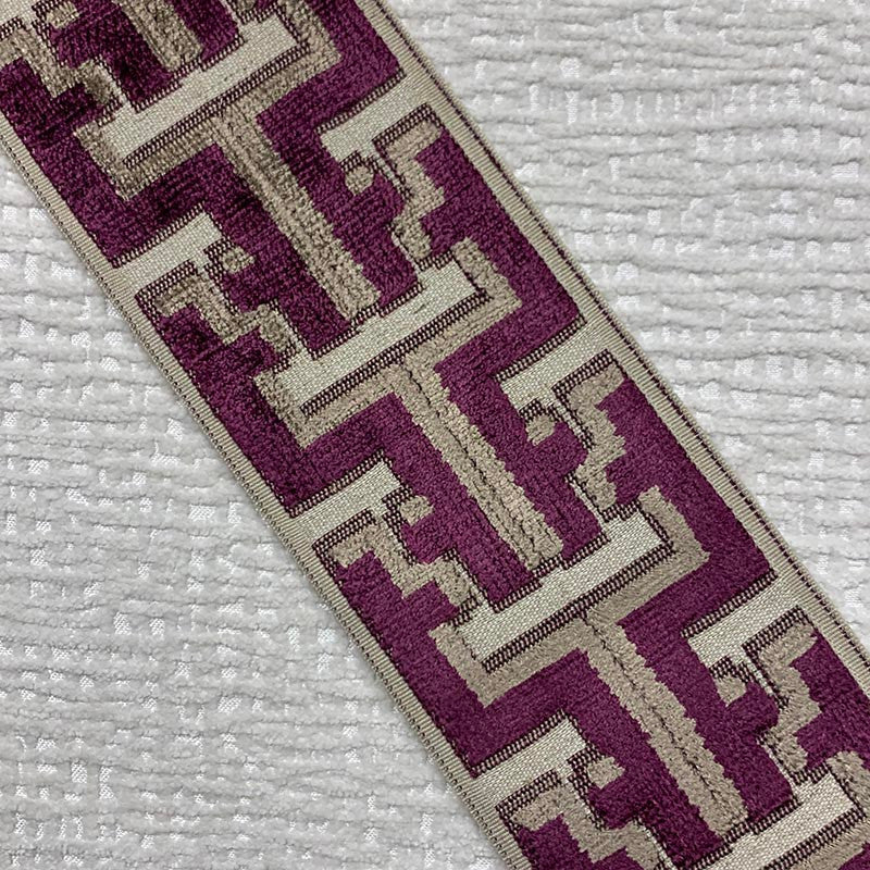 Banks Tape Currant by Magnolia Trim - 31Poly/58Ray/11Lin China Horizontal: and Vertical: 3.5 - Fabric Carolina -