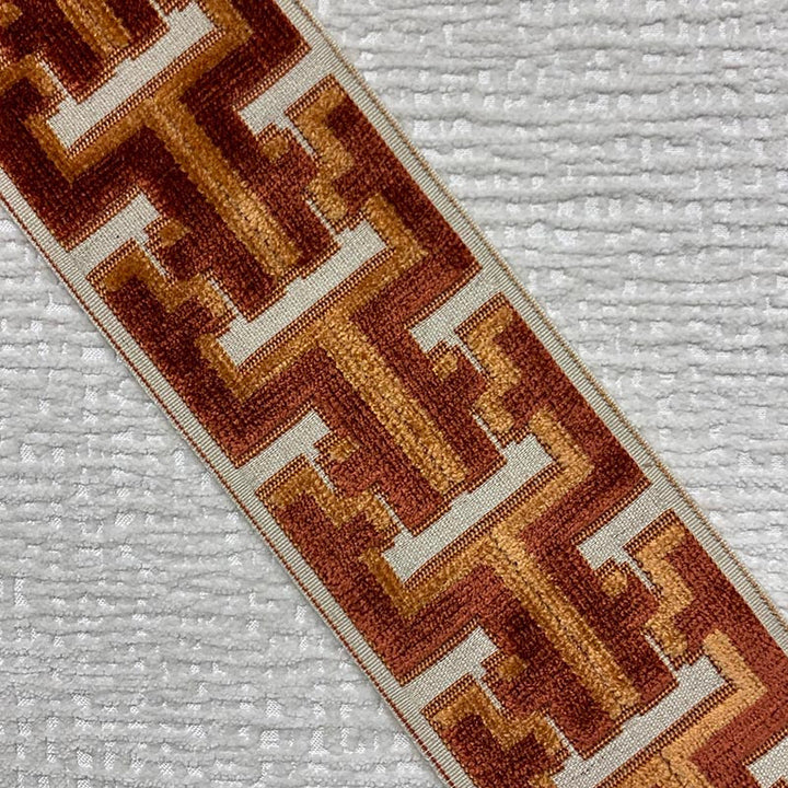 Banks Tape Saffron by Magnolia Trim - 31Poly/58Ray/11Lin China Horizontal: and Vertical: 3.5 - Fabric Carolina -