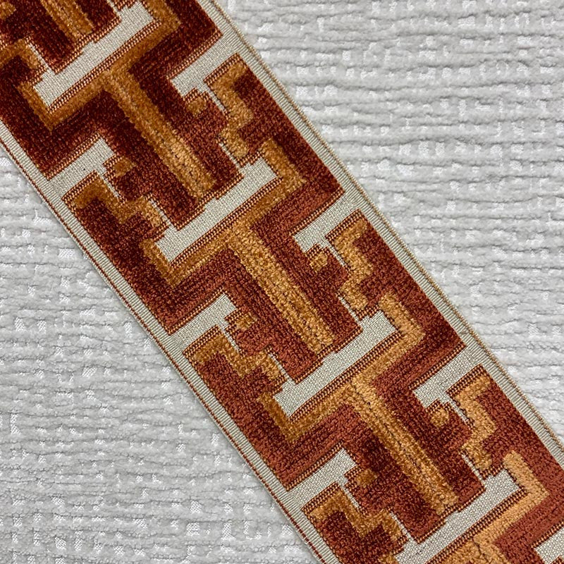Banks Tape Saffron by Magnolia Designer Trim - 31Poly/58Ray/11Lin China Horizontal: and Vertical: 3.5 - Swanky Fabrics -