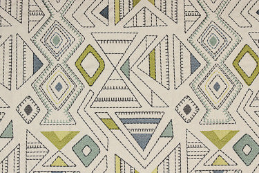 Barista Mineral by Richloom Fabric See sample 100% Cotton, 100% Raylon Emb. USA or Imported 6K </p><p>Repeat: V15.25" x H13.25" 56" - Fabric Carolina -