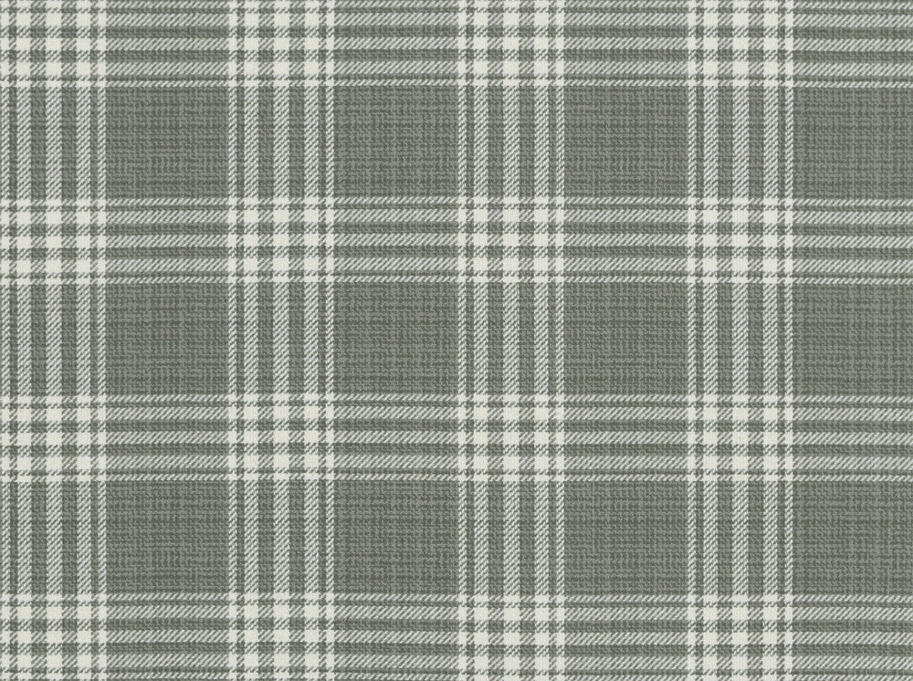 Barnegat Plaid 191 Pearl Grey by Covington Fabric 100% COTTON India Horizontal: 4.5 and Vertical: 4.5 54 - Fabric Carolina -