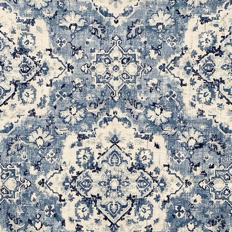 Baskin Sapphire by Magnolia Fabric See sample 75CTN/25LIN KOREA 10000 </p><p>Repeat: Horizontal: 27.25 and Vertical: 26.5 54" - Fabric Carolina -