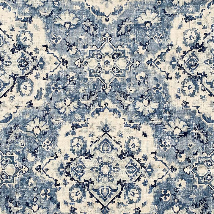Baskin Sapphire by Magnolia Fabric See sample 75CTN/25LIN KOREA 10000 </p><p>Repeat: Horizontal: 27.25 and Vertical: 26.5 54" - Fabric Carolina -