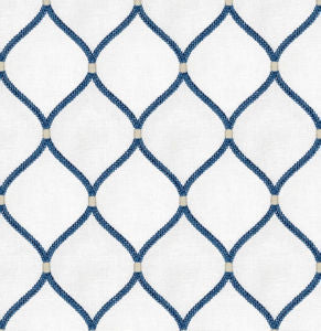 Batik Ivory Navy by Norbar Fabric