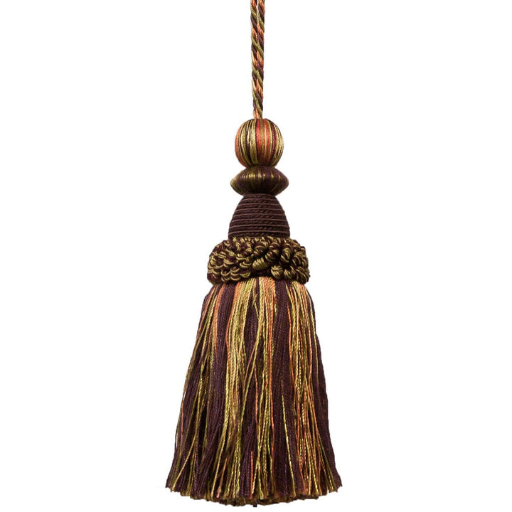 Battersea 17 Eggplant by Stout Designer Trim ART OF DESIGN TRIM-2 TASSEL FRINGE 100%SVI CHINA PERFORMANCE RATED FABRIC FLAME RETARDANT-U.F.A.C. CLASS 1 CATB 117-2013 WYZENBEEK 33 000 DOUBLE RUB WEAR TEST (HEAVY DUTY) Horizontal: 0.000 and Vertical: 0.000 5.5 in - Swanky Fabrics -