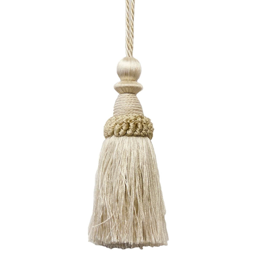 Battersea 31 Ivory by Stout Trim ART OF DESIGN TRIM-2 TASSEL FRINGE 100%SVI CHINA Horizontal: 0 and Vertical: 0 5.5 in - Fabric Carolina -