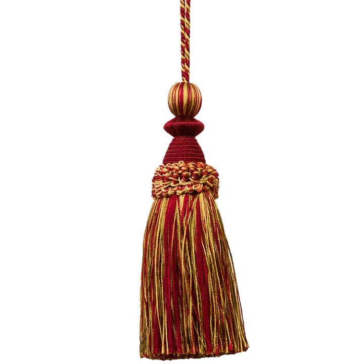 Battersea 40 Cardinal by Stout Trim Stout Trim Battersea 40 CardinalTrim ART OF DESIGN TRIM-2 TASSEL FRINGE CHINA </p><p>Repeat: H: 0.000, V: 0.000 5.5 in - Fabric Carolina -