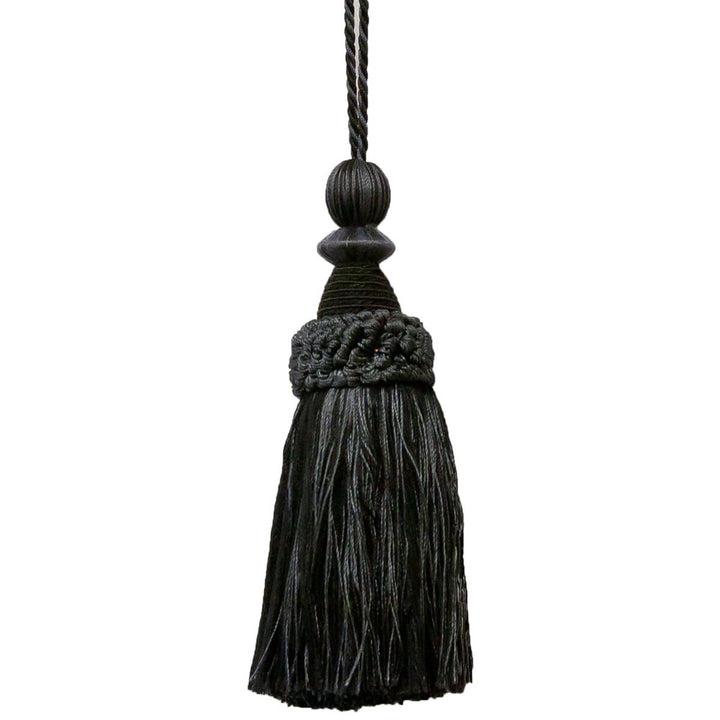 Battersea 9 Ebony by Stout Trim ART OF DESIGN TRIM-2 TASSEL FRINGE 100%SVI CHINA Horizontal: 0 and Vertical: 0 5.5 in - Fabric Carolina -