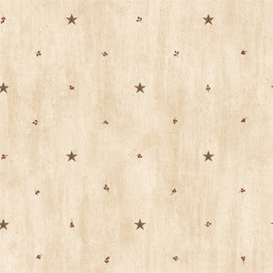 Marge Wheat Star Sprigs Toss Wallpaper by Chesapeake