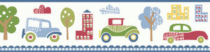 Gatsby Blue City Scape Trail Wallpaper by Chesapeake