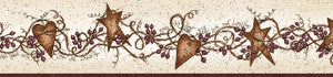 Sassafras Red Curly Stars Trail Wallpaper by Chesapeake
