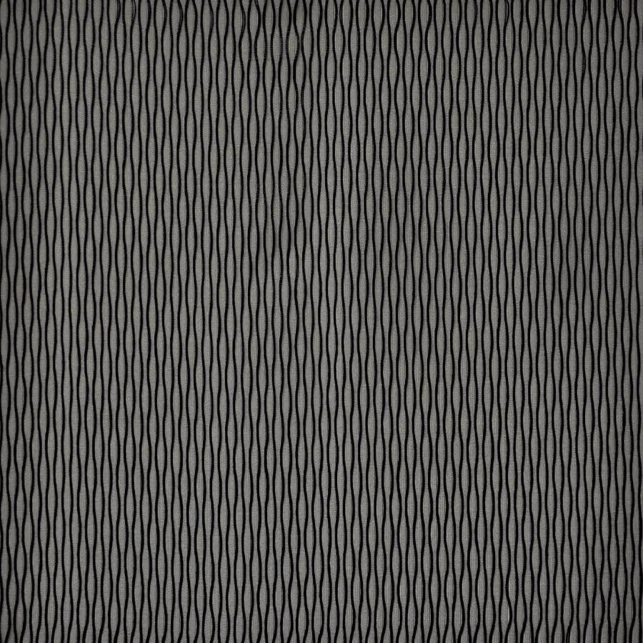 Biba # 114 Noir by Maxwell Fabric Sheer Style 100% POLYESTER TURKEY V-1.25"H-0.4" 118" - Fabric Carolina -