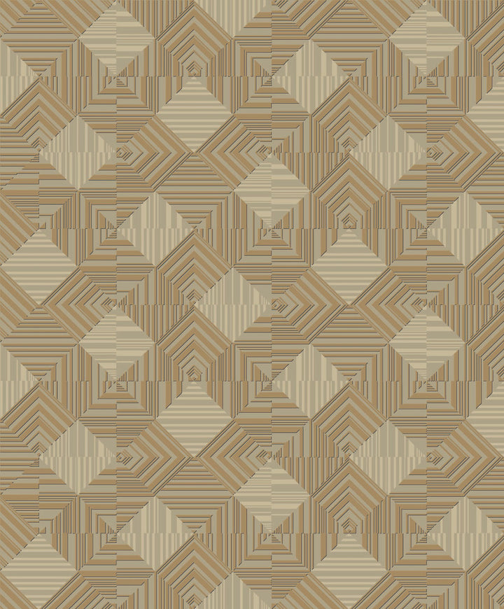 Grey & Putty Navajo Wallpaper by Antonina Vella Antonina Vella Mixed Metals Covers about 57.2 square feet 20.8-in by 33-ft long roll Unpasted 12.5 - Fabric Carolina -