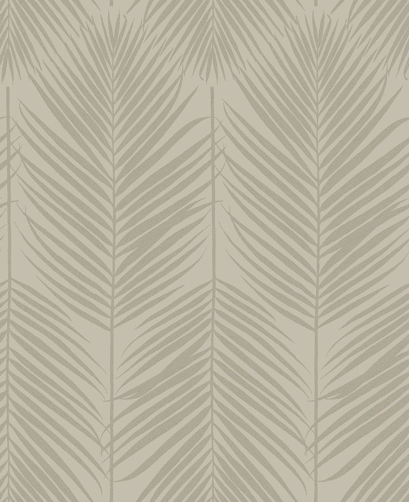 Persei Palm Champagne by Seabrook Wallpaper Etten Beaded Netherlands 57.5 25.2" 20.9" - Fabric Carolina -