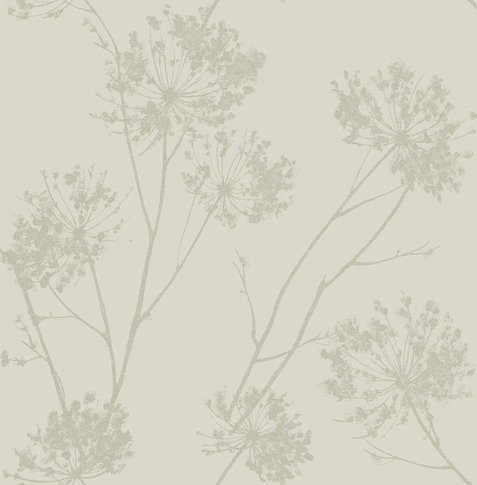 Wild Grass Champagne by Seabrook Wallpaper Etten Beaded Netherlands 57.5 25.2" 20.9" - Fabric Carolina -