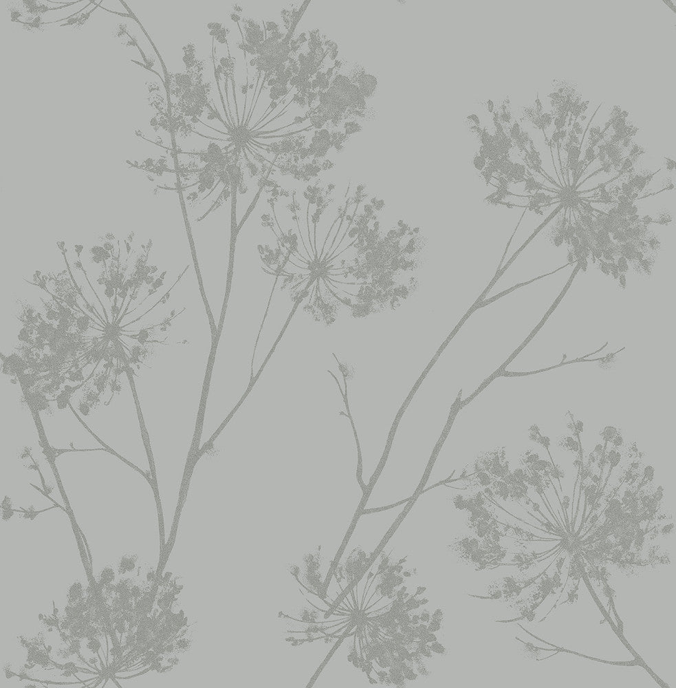 Wild Grass Silversmoke by Seabrook Wallpaper Etten Beaded Netherlands 57.5 25.2" 20.9" - Fabric Carolina -
