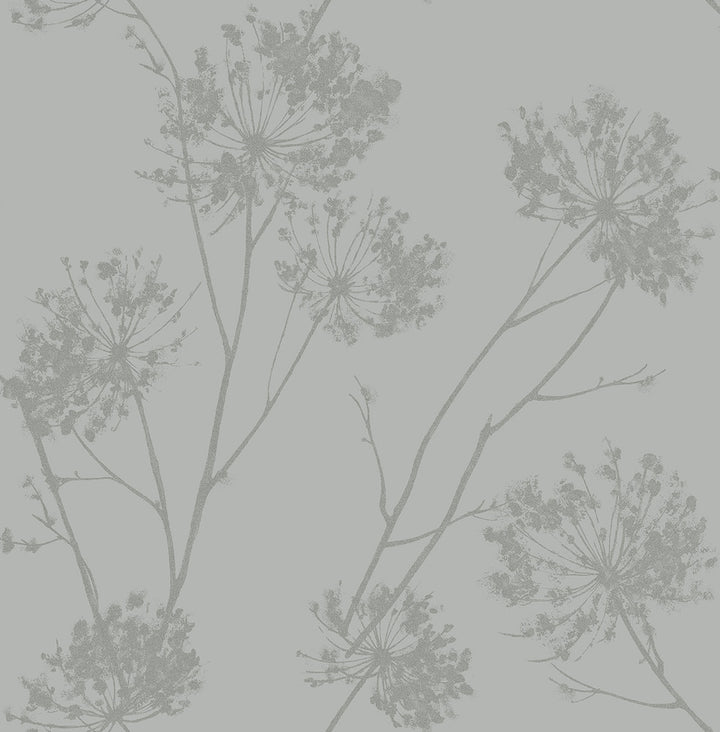 Wild Grass Silversmoke by Seabrook Wallpaper Etten Beaded Netherlands 57.5 25.2" 20.9" - Fabric Carolina -