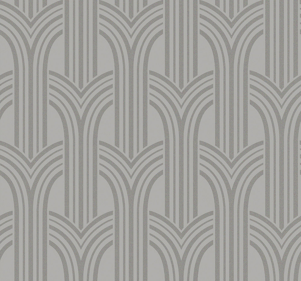 Déco Arches Nickel by Seabrook Wallpaper Etten Beaded Netherlands 57.5 12.6" 20.9" - Fabric Carolina -