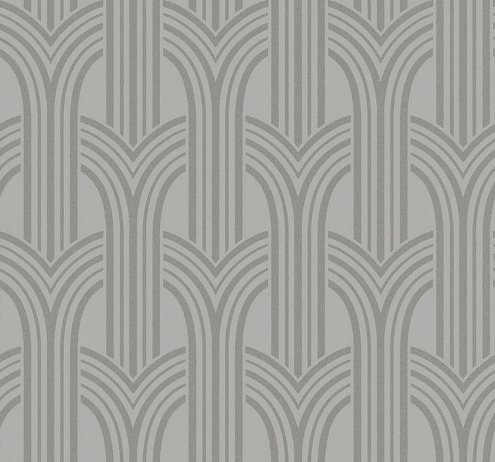 Déco Arches Nickel by Seabrook Wallpaper Etten Beaded Netherlands 57.5 12.6" 20.9" - Fabric Carolina -