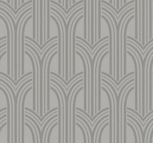 Déco Arches Nickel by Seabrook Wallpaper