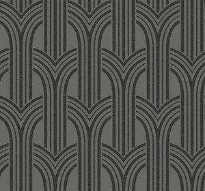 Déco Arches Pewter & Galaxy by Seabrook Wallpaper
