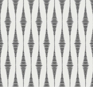 Diamond Stripe Black Satin & Pearl by Seabrook Wallpaper