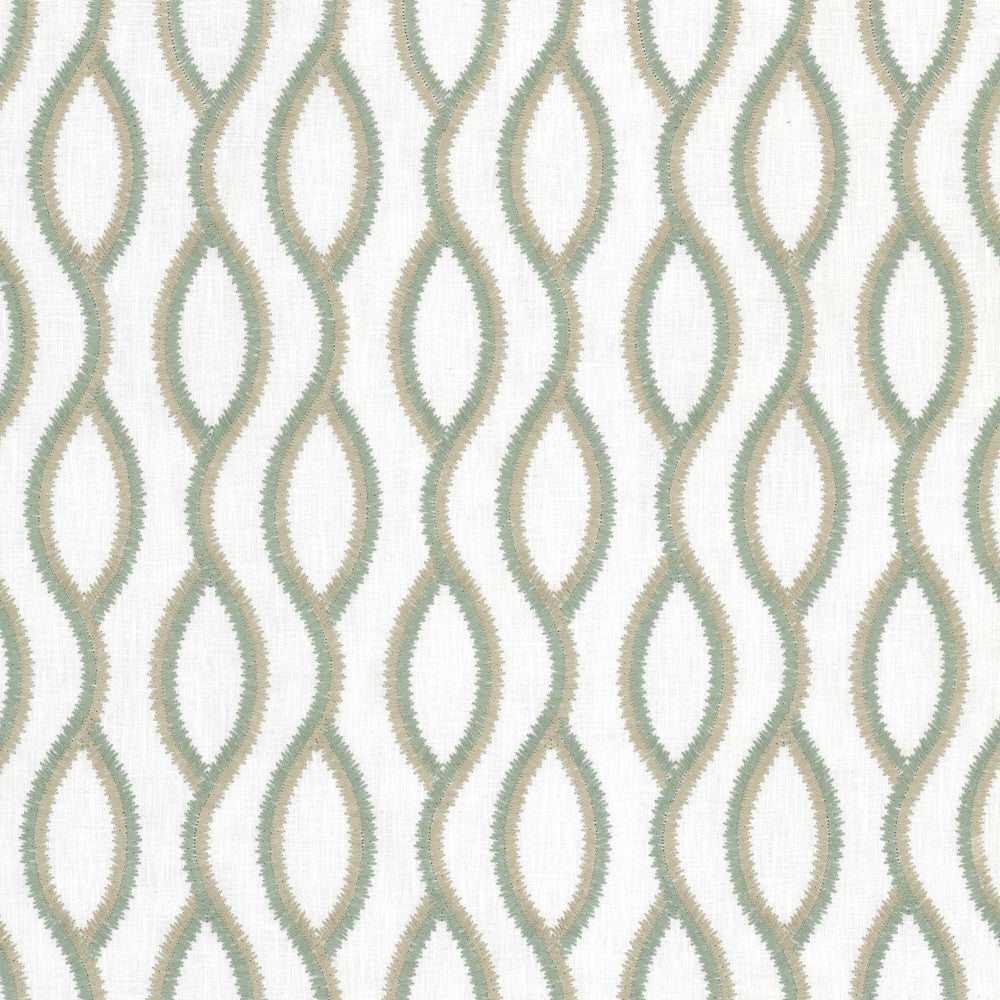 Because 3 Seamist by Stout Fabric Stout Fabric Because 3 SeamistFabric COLOR MY WINDOW SEACREST/AZURE 70%COT 25%POL 5%LIN %VEMB INDIA </p><p>Repeat: H: 4.375, V: 6.500 52 in - Fabric Carolina -