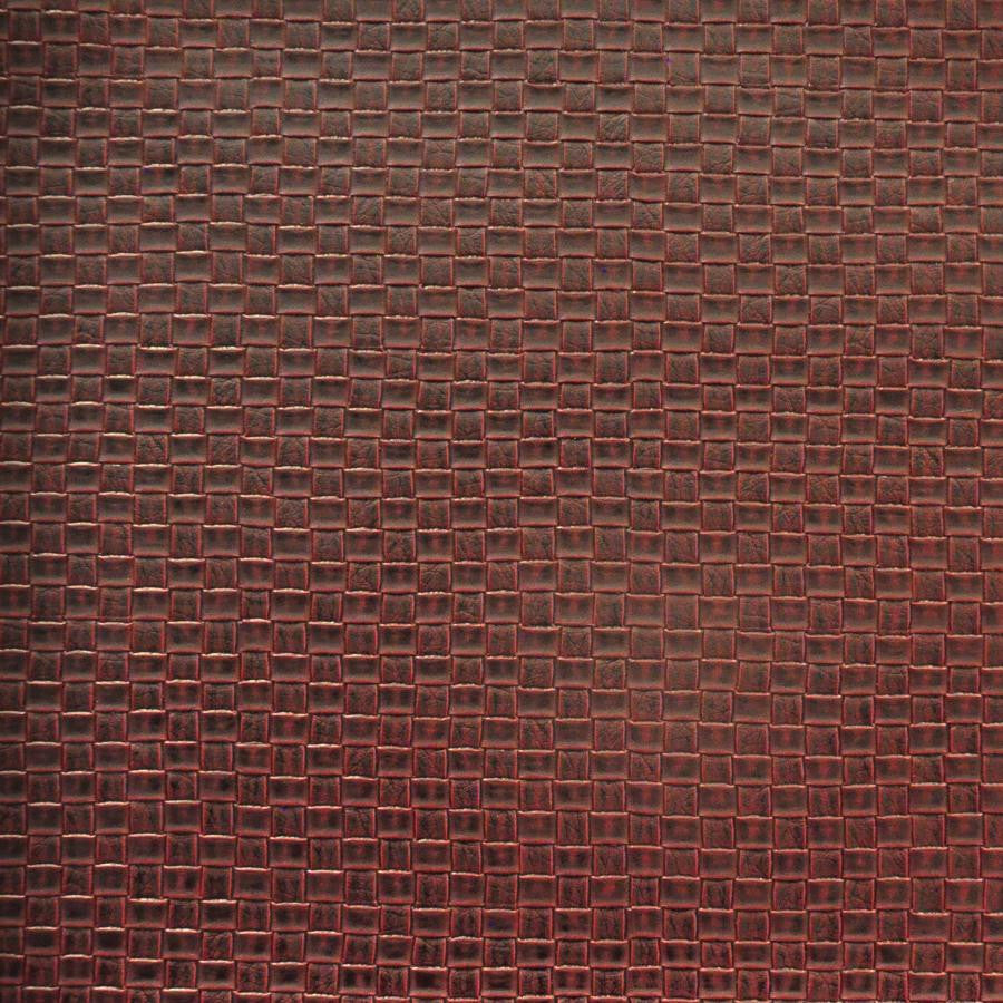 Basketry # 724 Black Cherry by Maxwell Fabric Easy Rider Viii FACE: 100% PVC KOREA V-0.75" H-0.75" 54" - Fabric Carolina -