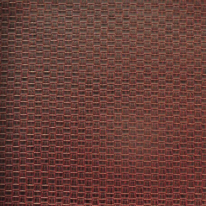 Basketry # 724 Black Cherry by Maxwell Fabric Easy Rider Viii FACE: 100% PVC KOREA V-0.75" H-0.75" 54" - Fabric Carolina -