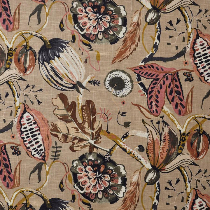 Beauregard # 705 Terracotta by Maxwell Fabric Color Theory-Vol.Vii Lychee 55% LINEN 45% VISCOSE INDIA V-25.20" H-27" 53" - Fabric Carolina -