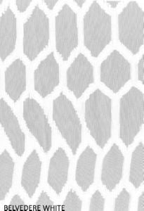 Belvedere White by Norbar Fabric SHEER PASSION 100% POLYESTER TURKEY 34"V 15 1/4"H 122 - Fabric Carolina -