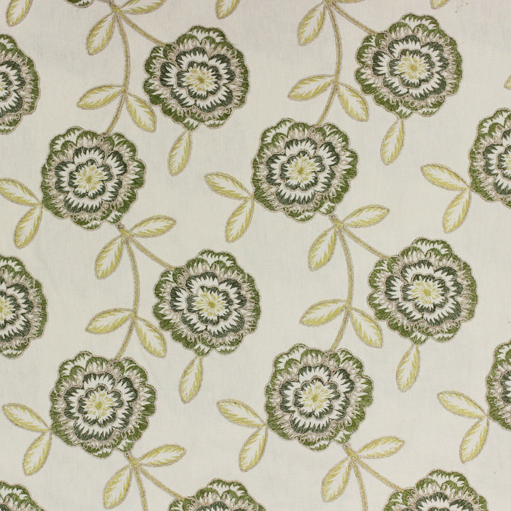 Bement Greenery by Richloom Fabric See sample 50POLY,50COT BASE, 100POLY EMB, VIS/LIN EMBEL USA or Imported N/A </p><p>Repeat: V9.25" x H8.5" 56" - Fabric Carolina -