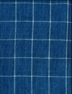 Bendel Cobalt 414 by Norbar Fabric LINCHEX 100% LINEN INDIA 2"V 2"H 54" - Fabric Carolina -