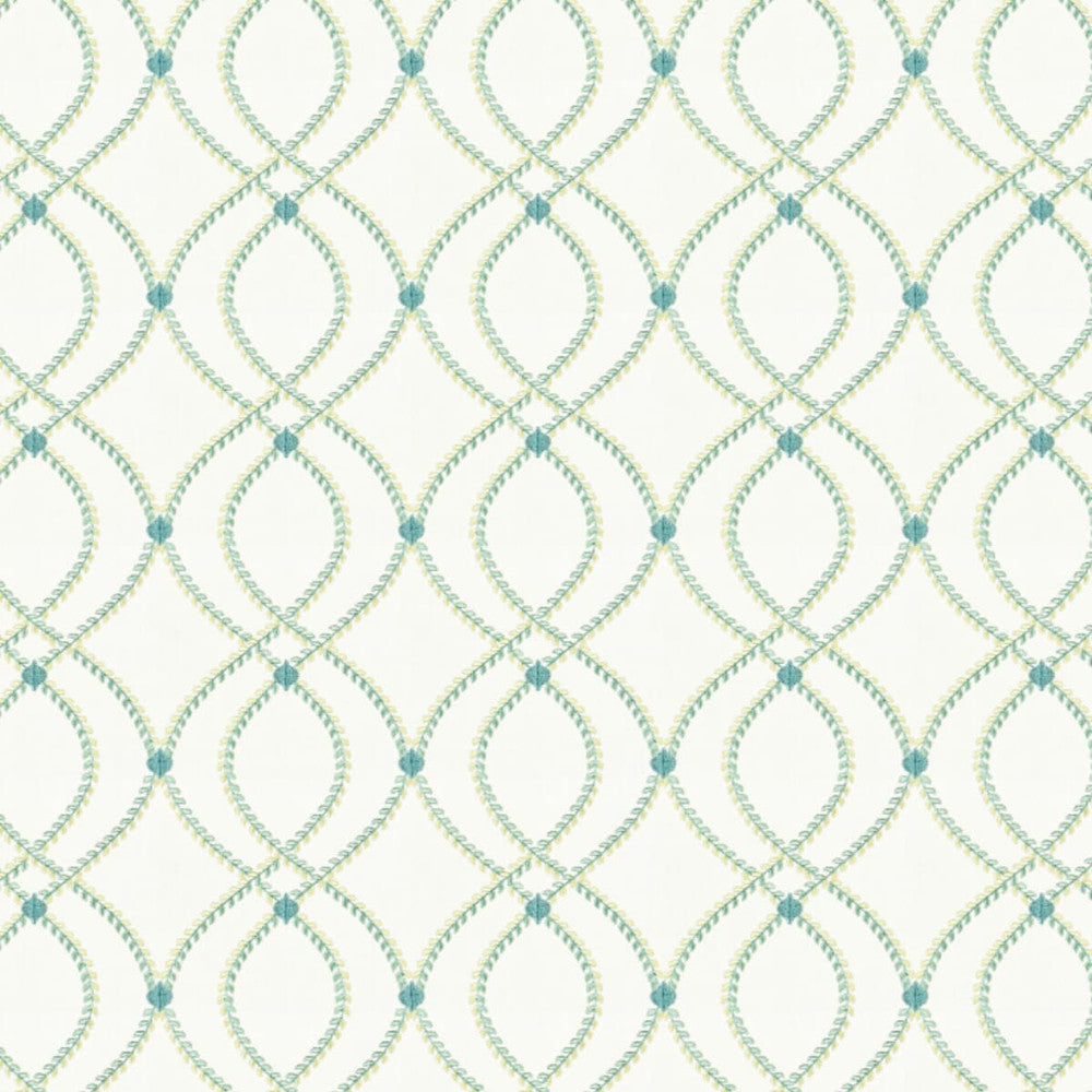 Beside 1 Caribbean by Stout Designer Fabric Comfortable Living Seamist/Aqua 72% Cotton 28% Polyester Rayon Embroidery INDIA FLAME RETARDANT-U.F.A.C. CLASS 1 (OR A) FLAME RETARDANT-N.F.P.A. 260A CLASS 1 WYZENBEEK 30 000 DOUBLE RUB WEAR TEST (HEAVY DUTY) Horizontal: 6.75 and Vertical: 6.25 53 in - Swanky Fabrics -