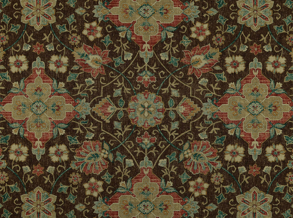 Bettina Espresso 663 by Covington Designer Fabric 55% LINEN, 45% VISCOSE Korea 12000 Horizontal: 27 and Vertical: 24 56 - Swanky Fabrics -