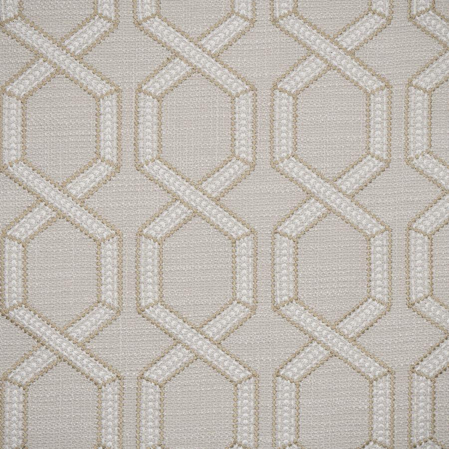 Balustrade # 632 Fieldstone by Maxwell Designer Fabric Color Theory-Vol.Viii Tigerseye BASE: 97% POLYESTER
3% LINEN
EMB: 100% POLYESTER INDIA V-4.5" H-4.3" 52" - Swanky Fabrics -