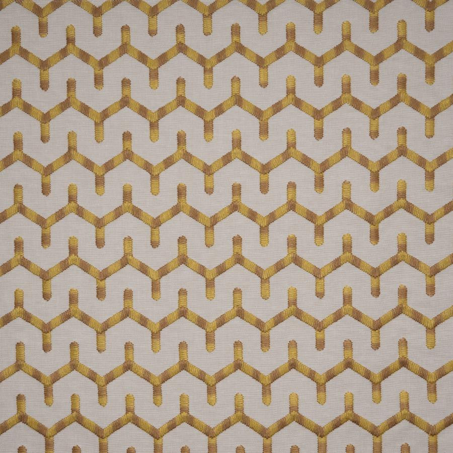 Bozeman # 611 Amber by Maxwell Designer Fabric Color Theory-Vol.Viii Tigerseye 100% COTTON EMB. - 100% COTTON INDIA V-2" H-2" 54"EMB.52" - Swanky Fabrics -