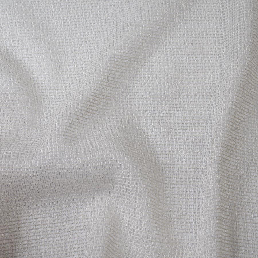 Bastille # 202 Selenite by Maxwell Designer Fabric Sheer Glam 92% RECYCLED POLYESTER
8% POLYESTER INDIA 123" - Swanky Fabrics -
