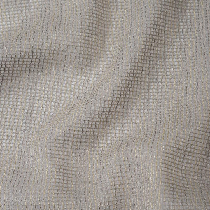 Bastille # 225 Mushroom by Maxwell Fabric Sheer Glam 92% RECYCLED POLYESTER
8% POLYESTER INDIA 123" - Fabric Carolina -