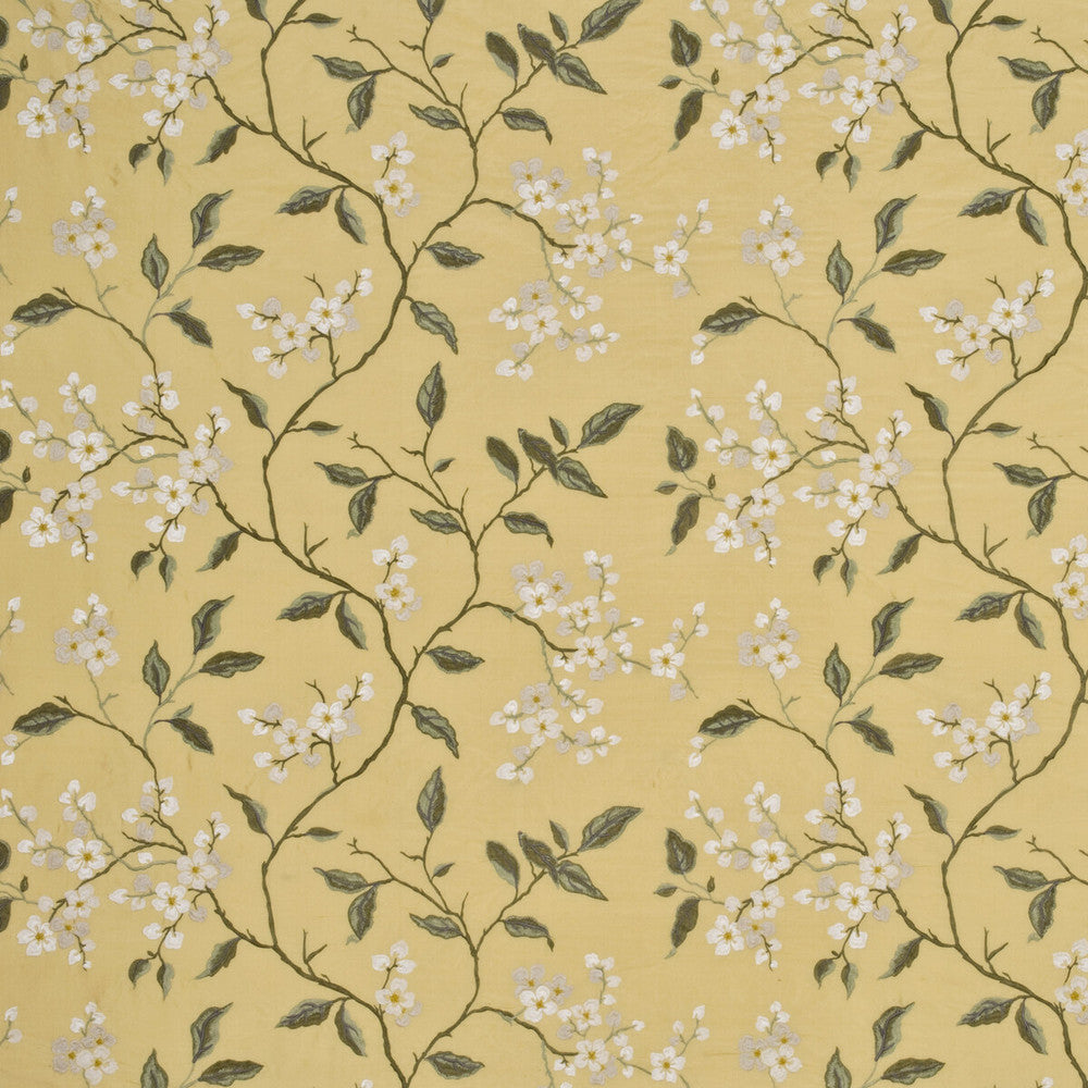 Apple Blossom Silk Mimosa/Ivory by G P & J Baker Fabric OLEANDER COLLECTION SILK - 60%;VISCOSE - 40% India - Horizontal: 25.216 and Vertical: 14.972 51.22 - Fabric Carolina -
