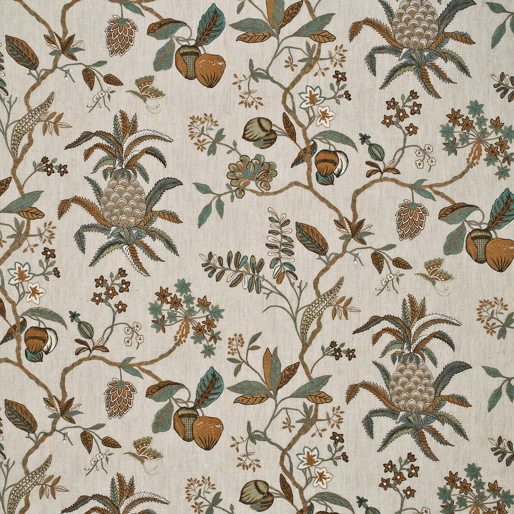 Exotic Pineapple Linen Sage/Dove by G P & J Baker Fabric OLEANDER COLLECTION LINEN - 54%;VISCOSE - 46% India Horizontal: 51.22 and Vertical: 29.944 51.22 - Fabric Carolina -