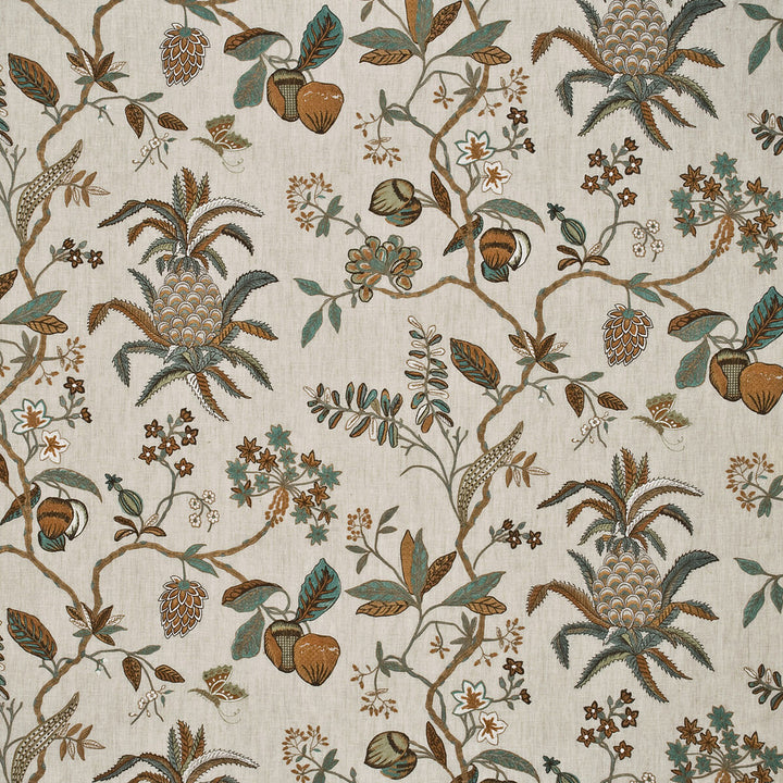 Exotic Pineapple Linen Sage/Dove by G P & J Baker Fabric OLEANDER COLLECTION LINEN - 54%;VISCOSE - 46% India Horizontal: 51.22 and Vertical: 29.944 51.22 - Fabric Carolina -