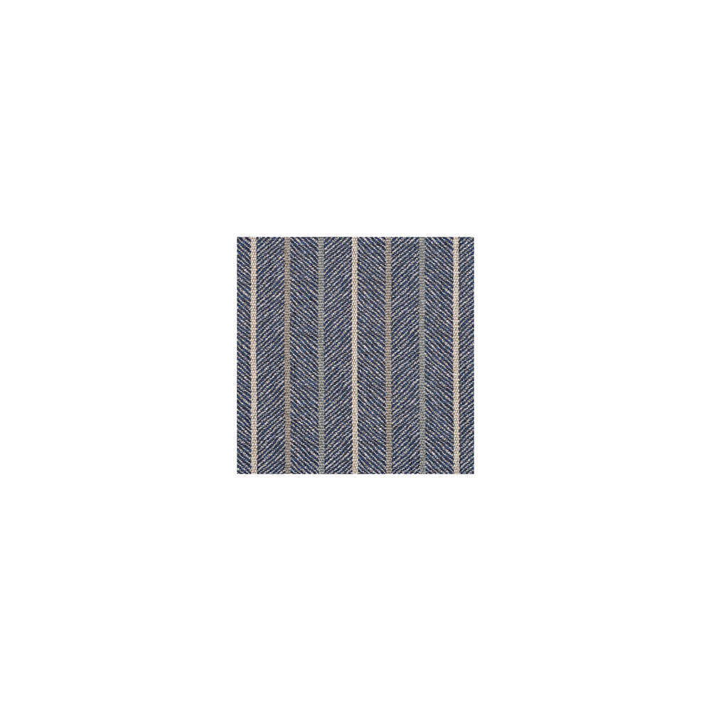 Silverton Stripe Indigo by G P & J Baker Fabric SILVERTON WEAVES VISCOSE - 63%;LINEN - 32%;POLYESTER - 5% Italy - Horizontal: 4.334 and Vertical: - 55.16 - Fabric Carolina -