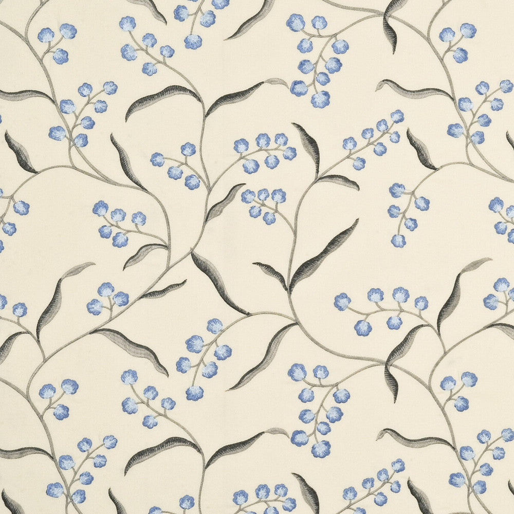 Willoughby Indigo/Silver by G P & J Baker Fabric MARWOOD I COTTON - 72%;VISCOSE - 28% India - Horizontal: 25.61 and Vertical: 15.76 53.19 - Fabric Carolina -