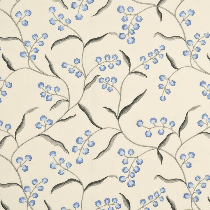 Willoughby Indigo/Silver by G P & J Baker Fabric MARWOOD I COTTON - 72%;VISCOSE - 28% India - Horizontal: 25.61 and Vertical: 15.76 53.19 - Fabric Carolina -