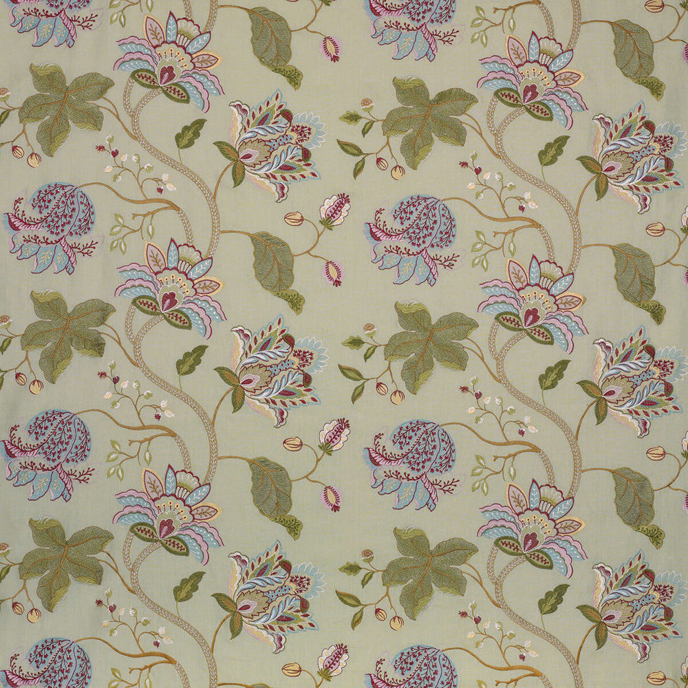 Devereux Linen Eau De Nil/Multi by G P & J Baker Fabric LARKHILL LINEN - 80%;VISCOSE - 20% India - Horizontal: 24.625 and Vertical: 15.366 49.25 - Fabric Carolina -